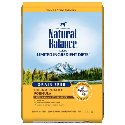 Natural Balance Pet Foods L,I,D, Adult Dry Dog Food Duck & Potato 1ea/12 lb