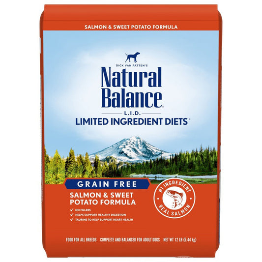 Natural Balance Pet Foods L,I,D, Adult Dry Dog Food Salmon & Sweet Potato 1ea/12 lb