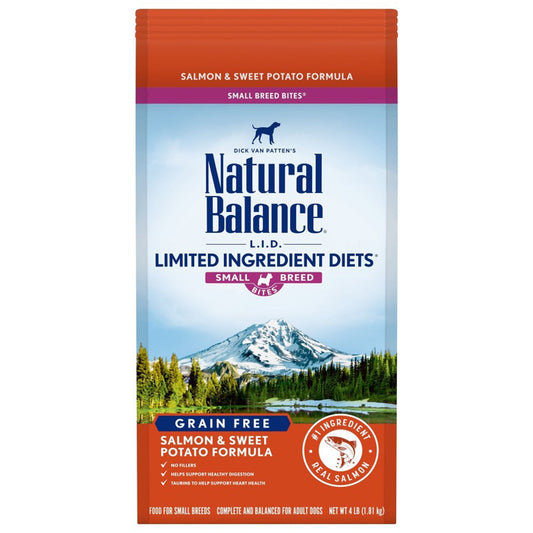 Natural Balance Pet Foods L,I,D, Small Breed Bites Dry Dog Food Salmon & Sweet Potato 1ea/4 lb