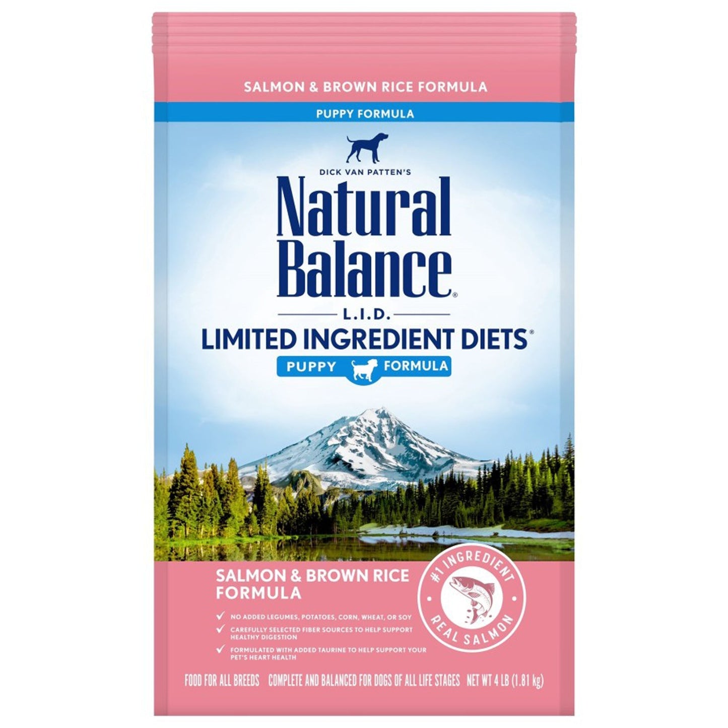 Natural Balance Pet Foods L,I,D, Puppy Dry Dog Food Salmon & Brown Rice 1ea/4 lb
