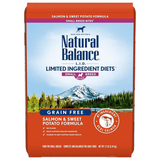 Natural Balance Pet Foods L,I,D, Small Breed Bites Dry Dog Food Salmon & Sweet Potato 1ea/12 lb