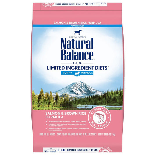 Natural Balance Pet Foods L,I,D, Puppy Dry Dog Food Salmon & Brown Rice 1ea/24 lb