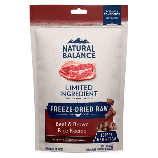 Natural Balance Pet Foods L,I,D, Freeze Dried Raw Dog Food Beef & Brown Rice 1ea/6 oz