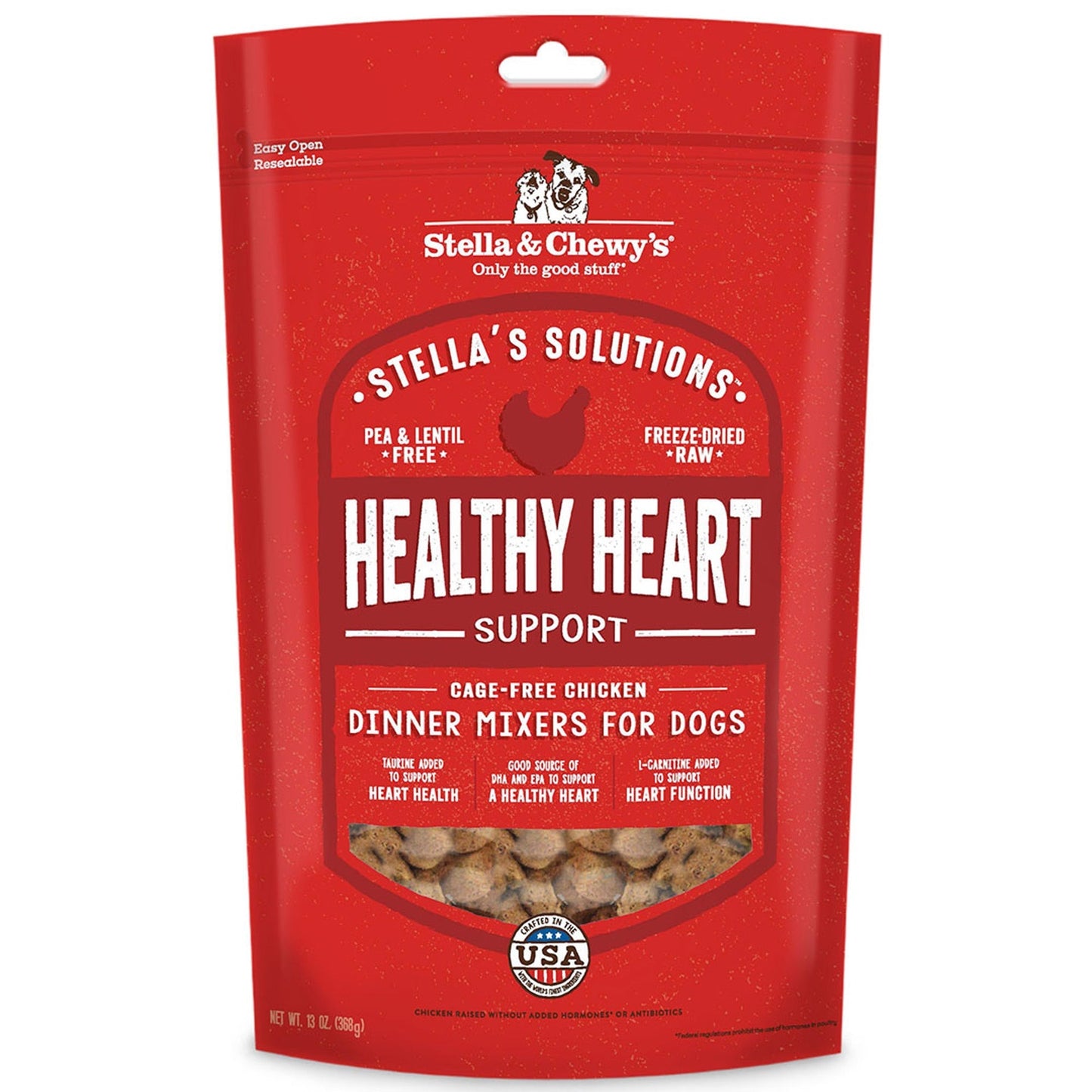 Stella And Chewys Dog Solutions Healthy Heart Support Freeze-Dried Chicken 13oz,