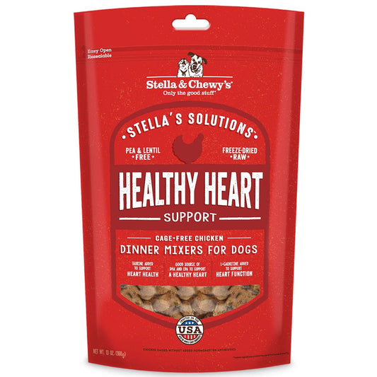 Stella And Chewys Dog Solutions Healthy Heart Support Freeze-Dried Chicken 13oz,