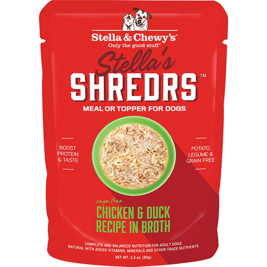 Stella and Chewys Dog Shredrs Chicken and Duck 2,8Oz,(Case Of 24)