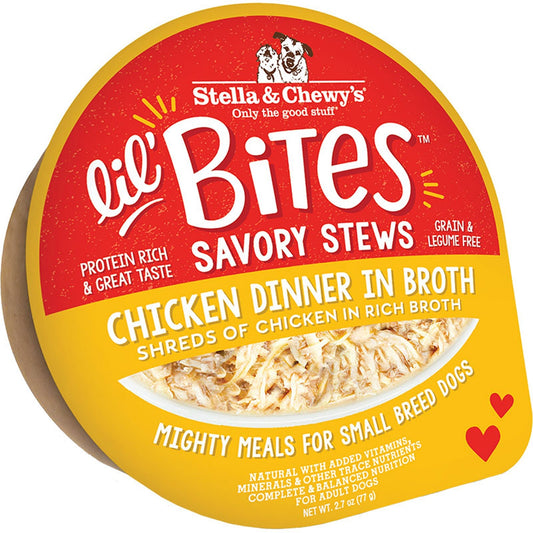 Stella And Chewys Dog Lil Bites Savory Stew Chicken 2,7oz, (Case Of 12)