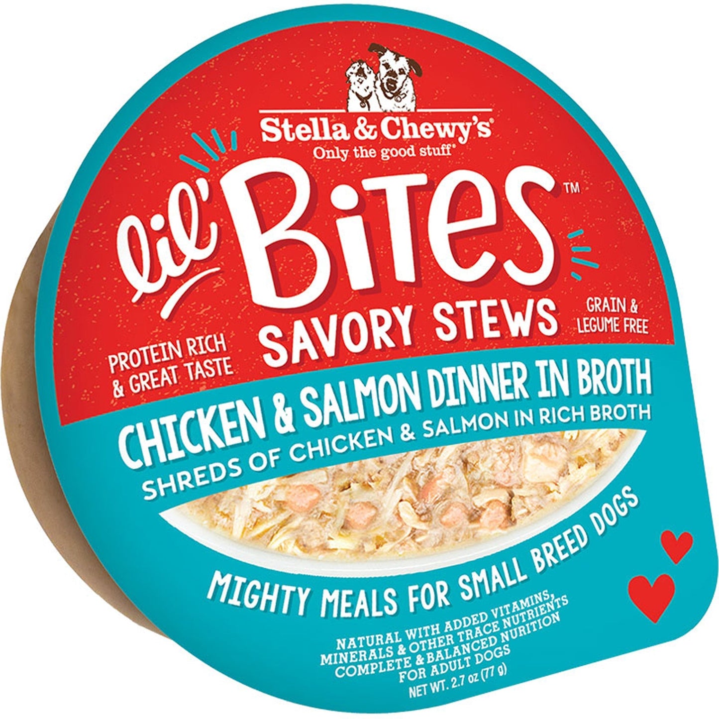 Stella and Chewys Dog Lil Bites Savory Stew Chicken and Salmon 2,7Oz, (Case Of 12)