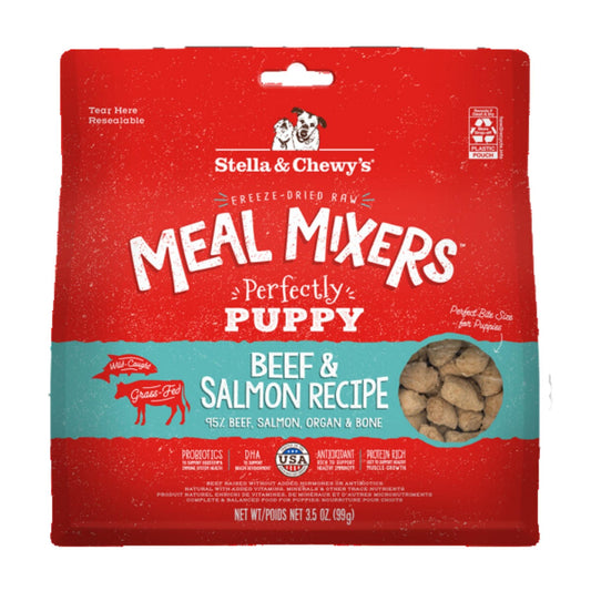 Stella & Chewys Dog Freeze-Dried Mixer Puppy Beef & Salmon 3,5oz,