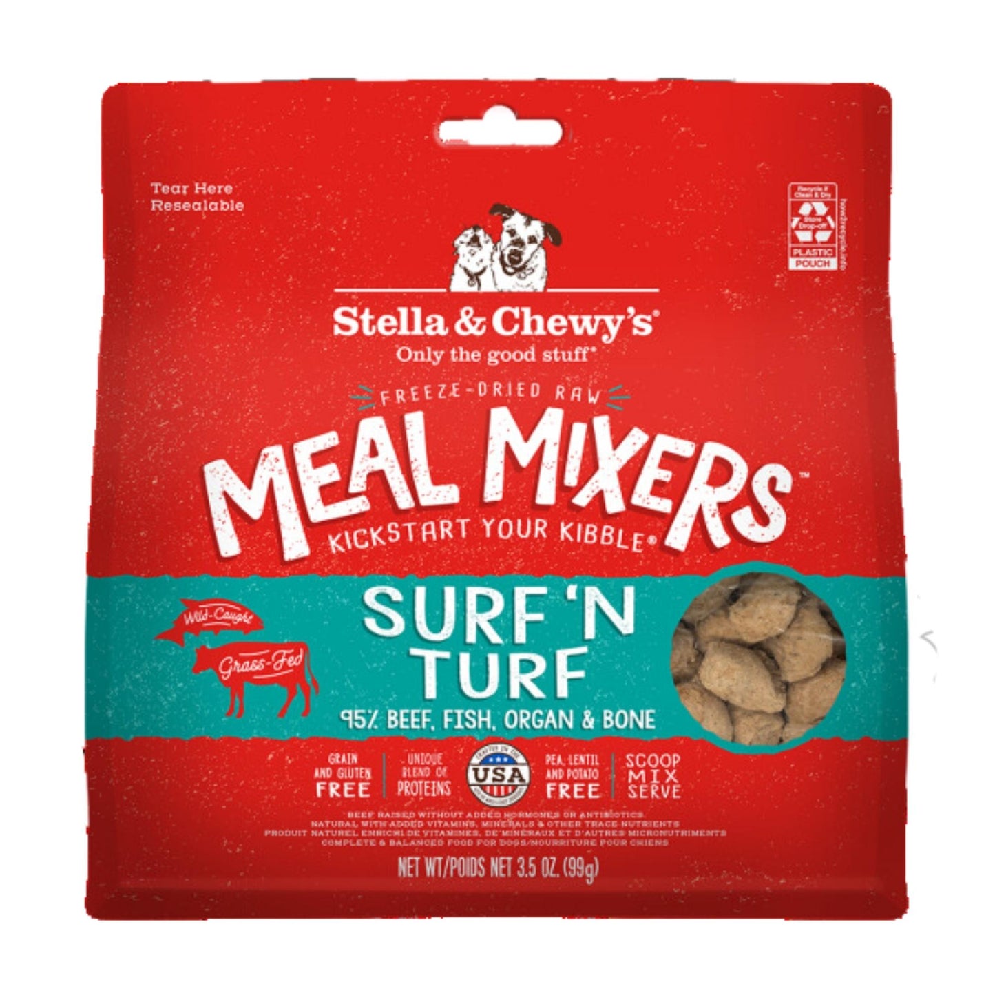 Stella & Chewys Dog Freeze-Dried Mixer Surf & Turf 3,5oz,