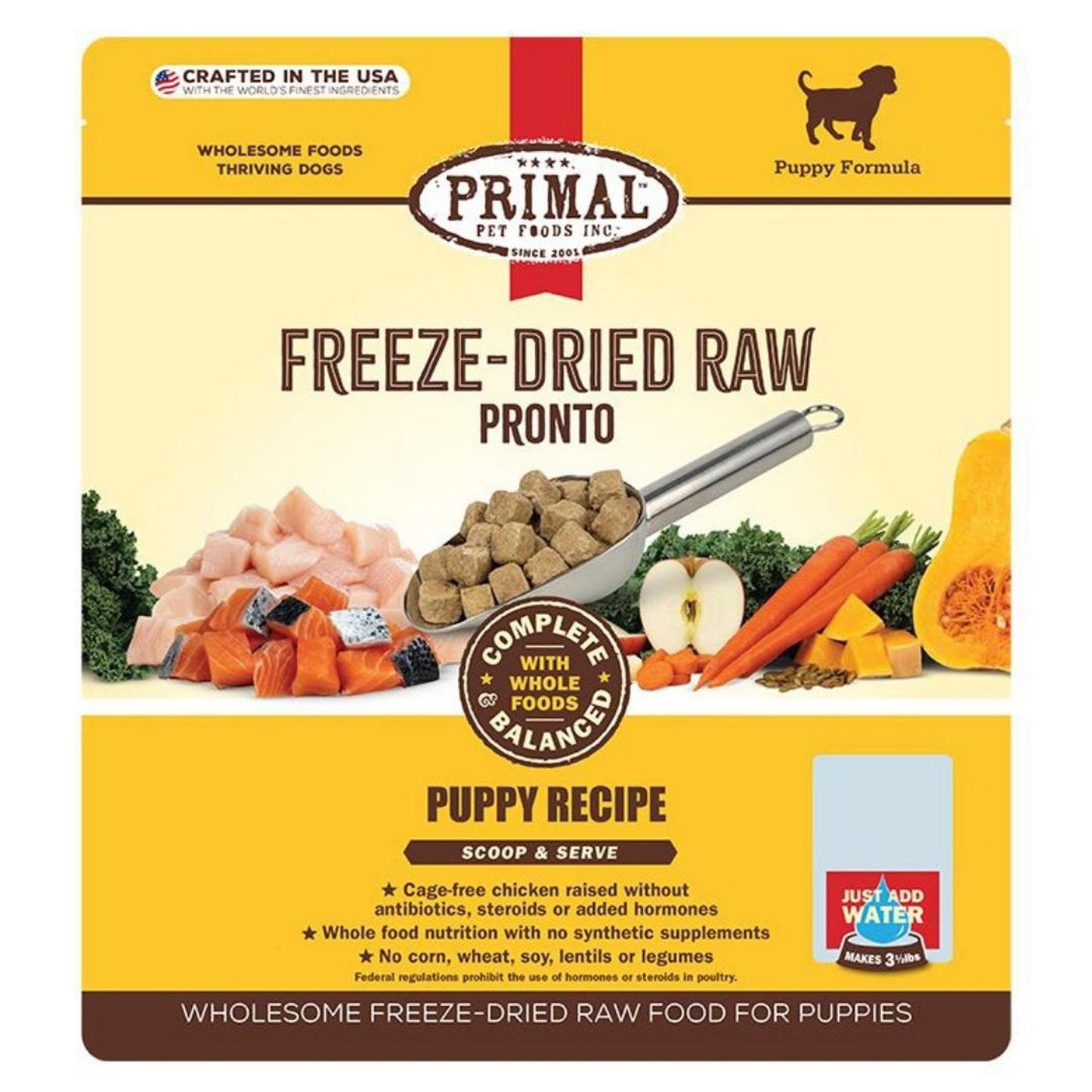 Primal Dog Freeze-Dried Pronto Puppy Chicken Salmon 7oz,