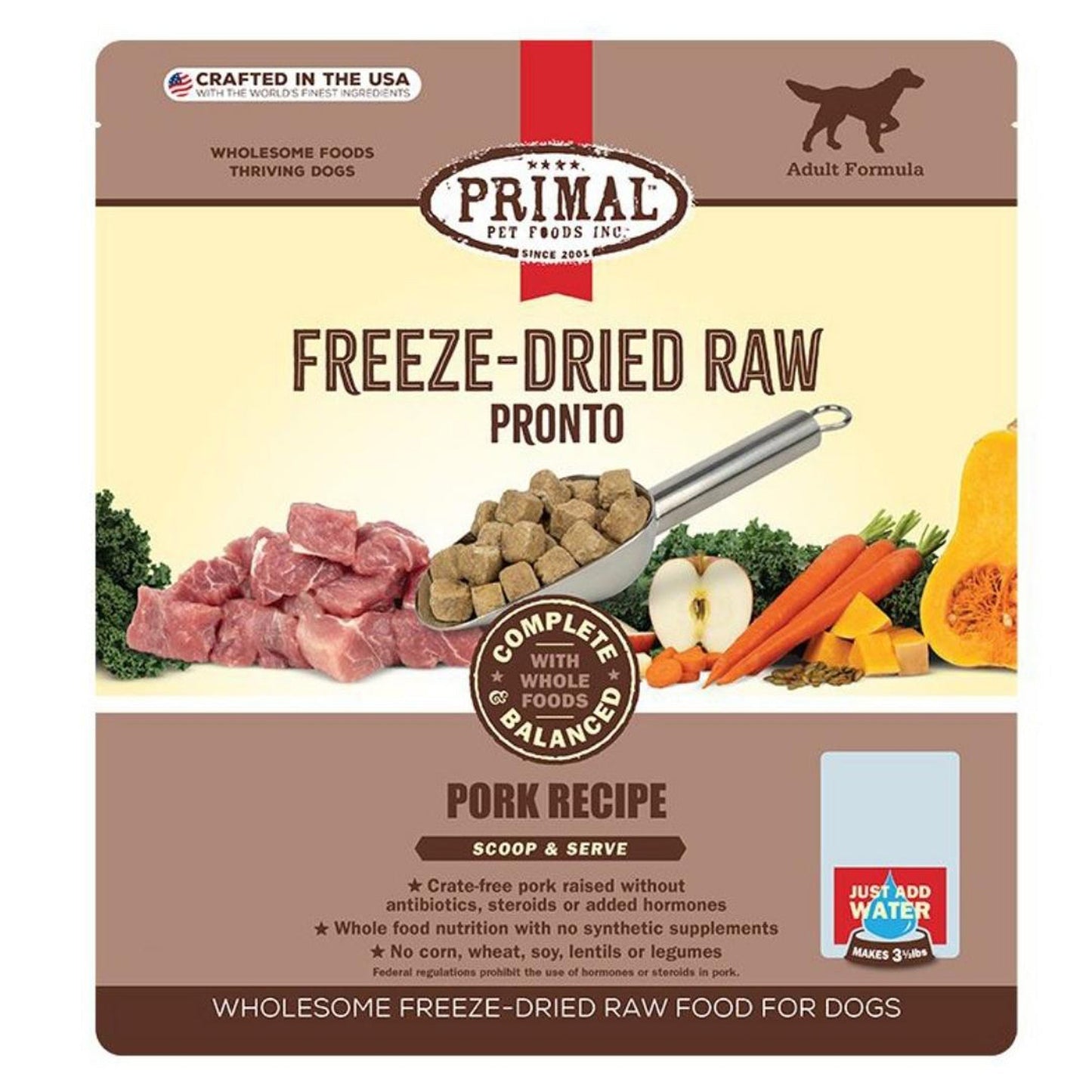 Primal Dog Freeze-Dried Pronto Pork 25oz,
