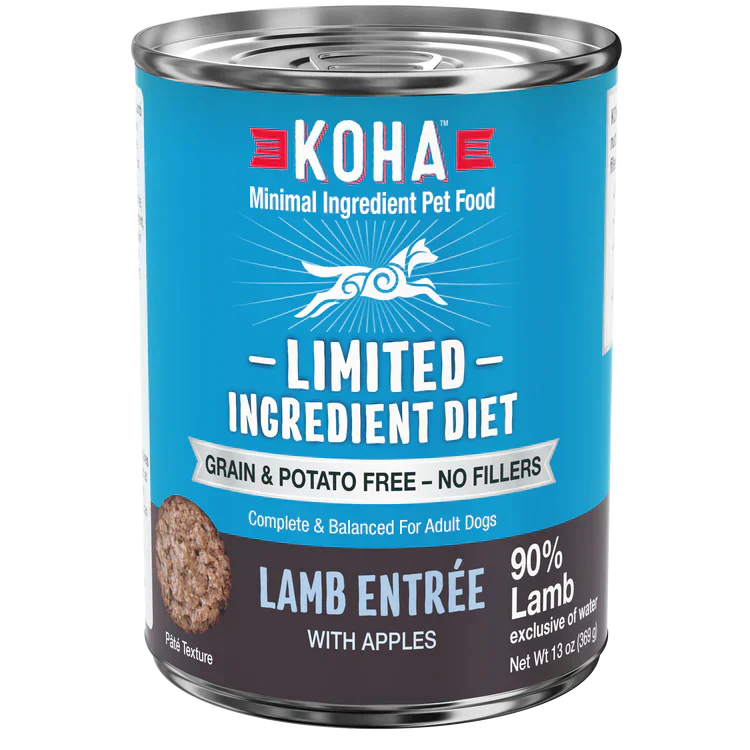 Koha Dog Limited Ingredient Grain Free 90% Lamb 13oz,(Case Of 12)
