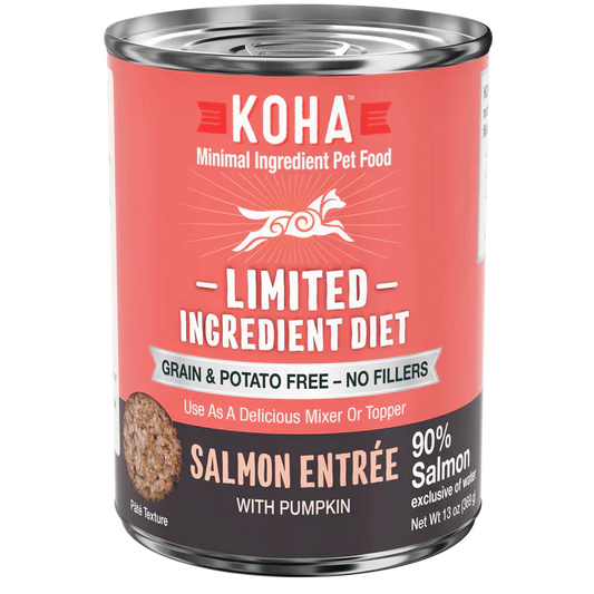 Koha Dog Limited Ingredient Grain Free 90% Salmon 13oz, (Case Of 12)