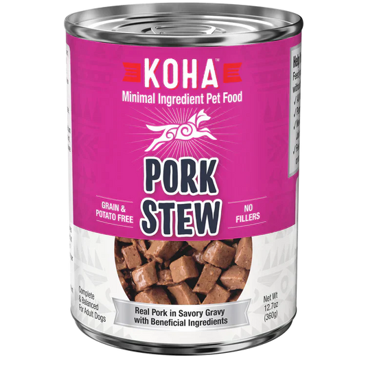 Koha Dog Grain Free Stew Pork 12,7oz,(Case Of 12)