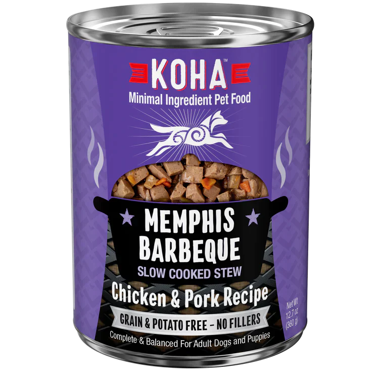Koha Dog Grain Free Memphis Bbq Stew 12,7oz,(Case Of 12)