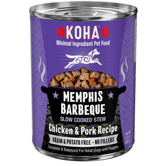 Koha Dog Grain Free Memphis Bbq Stew 12,7oz,(Case Of 12)