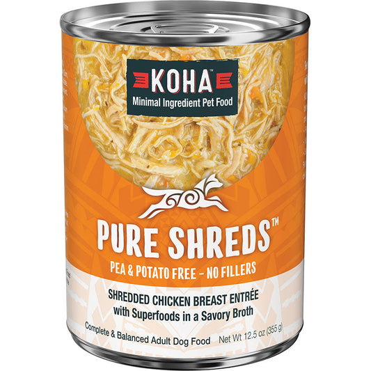 Koha Dog Grain Free Shredded Chicken 12,5oz, (Case Of 12)