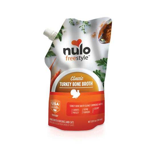 Nulo Freestyle Dog Food Topper Turkey Bone Broth 6ea/20 oz