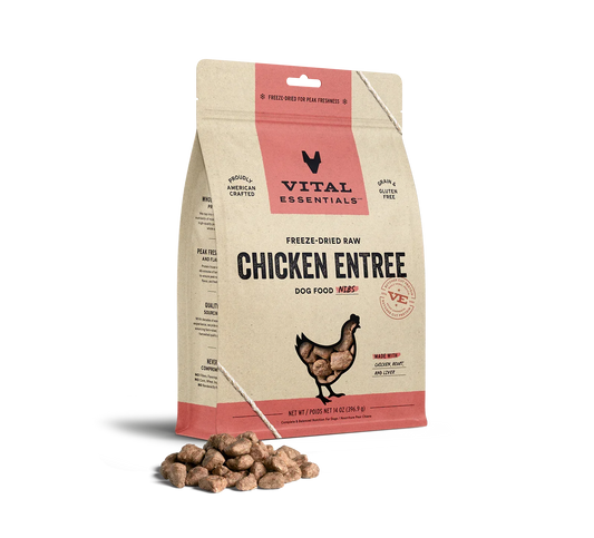 Vital Essentials Dog Freeze-Dried Nibs Chicken 14oz,