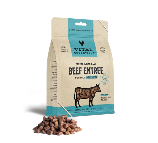 Vital Essentials Dog Freeze-Dried Mini Nibs Beef 5,5oz,