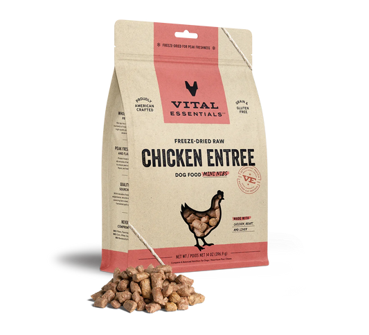 Vital Essentials Dog Freeze-Dried Mini Nibs Chicken 14oz,