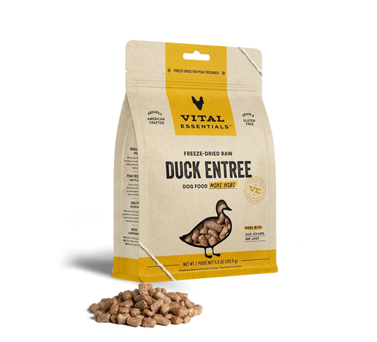 Vital Essentials Dog Freeze-Dried Mini Nibs Duck 5,5oz,