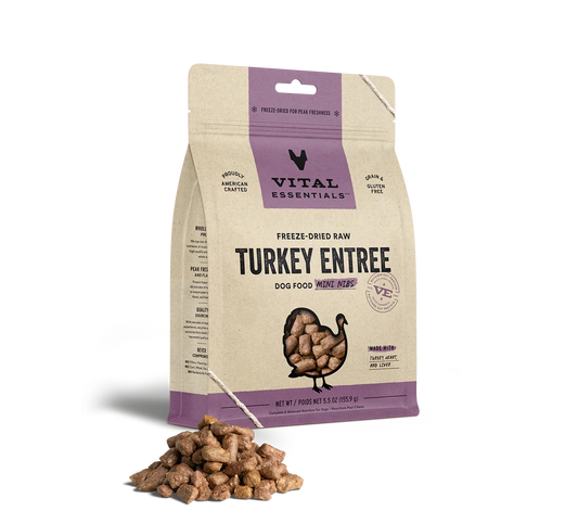 Vital Essentials Dog Freeze-Dried Mini Nibs Turkey 5,5oz,