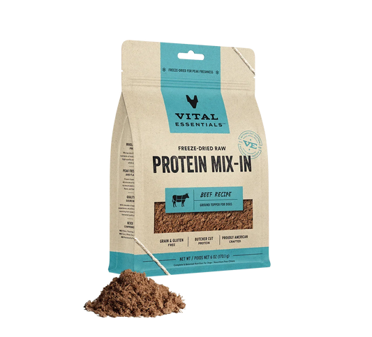 Vital Essentials Dog Freeze Dried Topper Ground Beef 6oz,