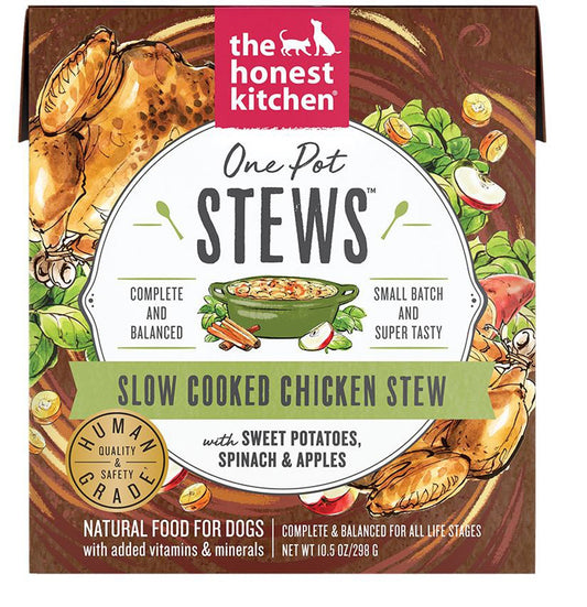 Honest Kitchen Dog One Pot Stew Slow Cooked Chicken With Sweet Potato; Spinach And Chicken 10,5oz, (Case Of 6)
