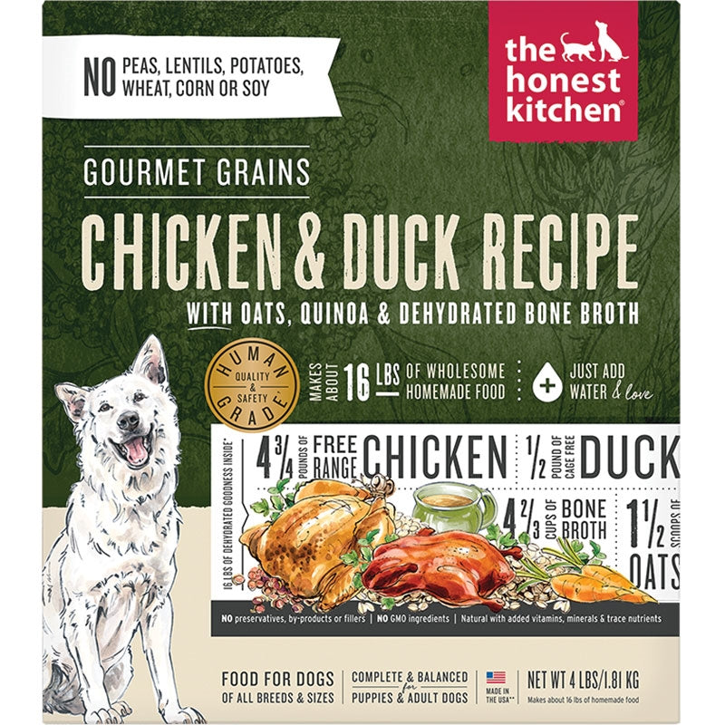 Honest Kitchen Dog Gourmet Grains Chicken And Duck 4Lbs, Box