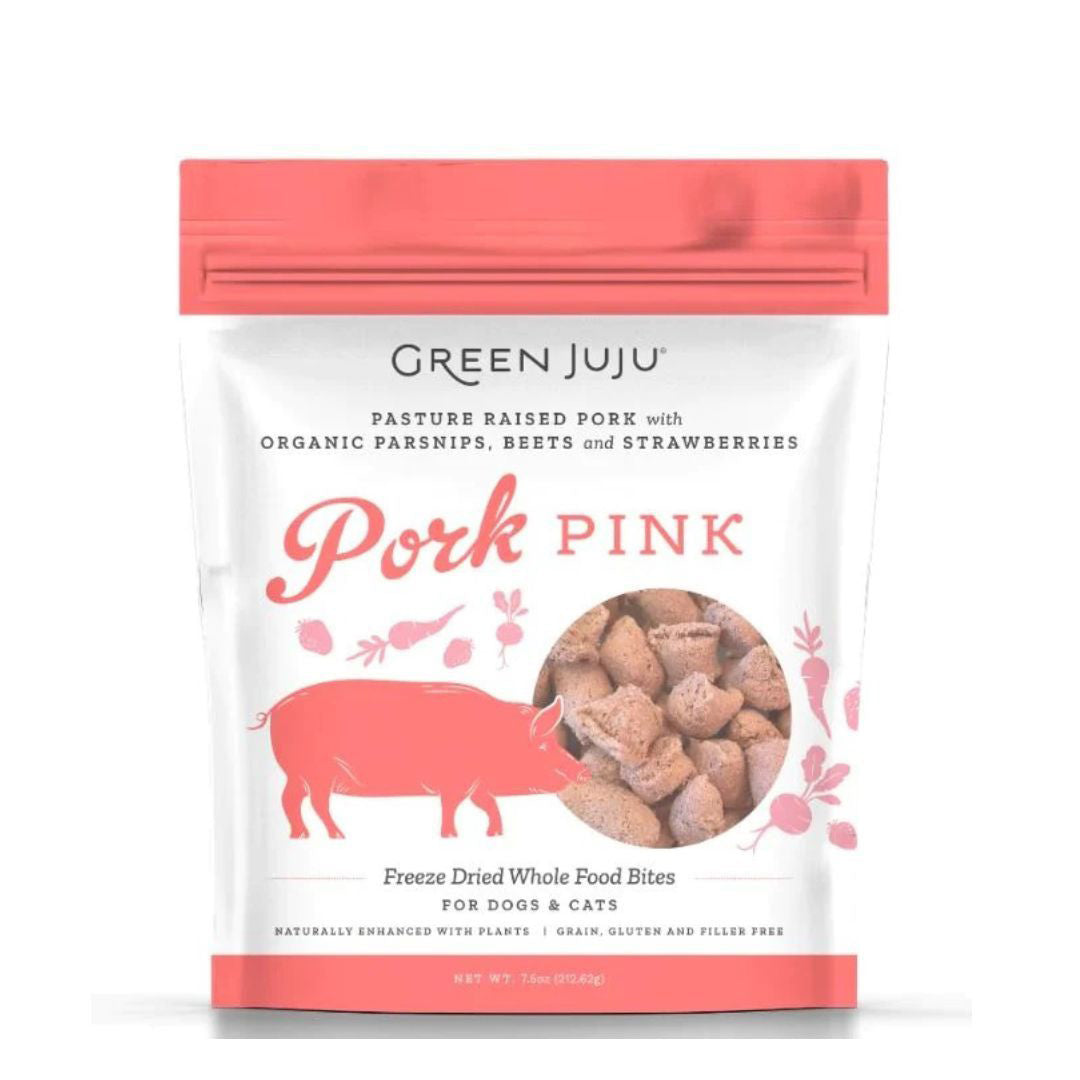 Green Juju Dog Freeze Dried Topper Pork Pink 7,5oz,