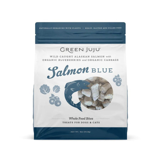 Green Juju Dog Freeze Dried Topper Salmon Blue 18oz,
