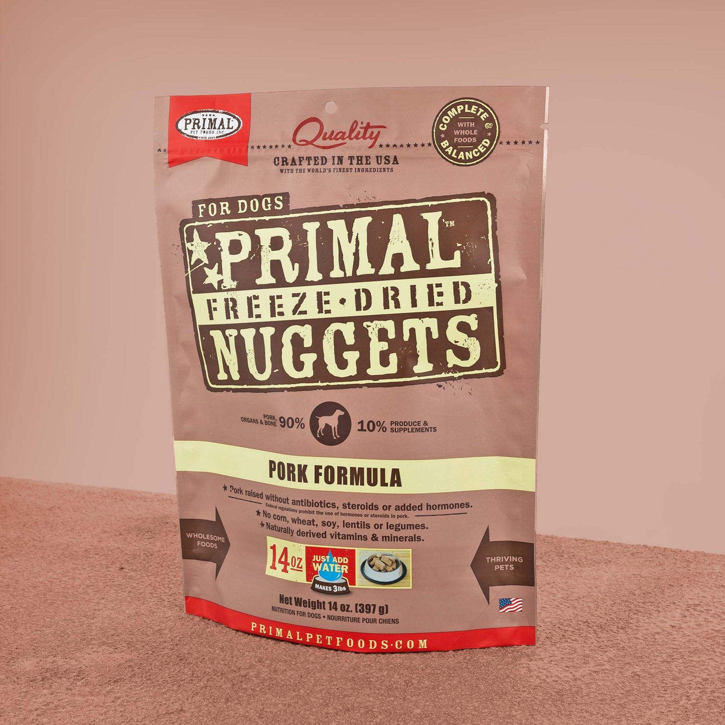 Primal Dog Freeze-Dried Nuggets Pork 5,5oz,