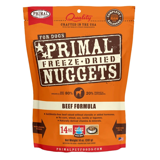 Primal Pet Foods Freeze Dried Dog Food 5,5oz,- Beef
