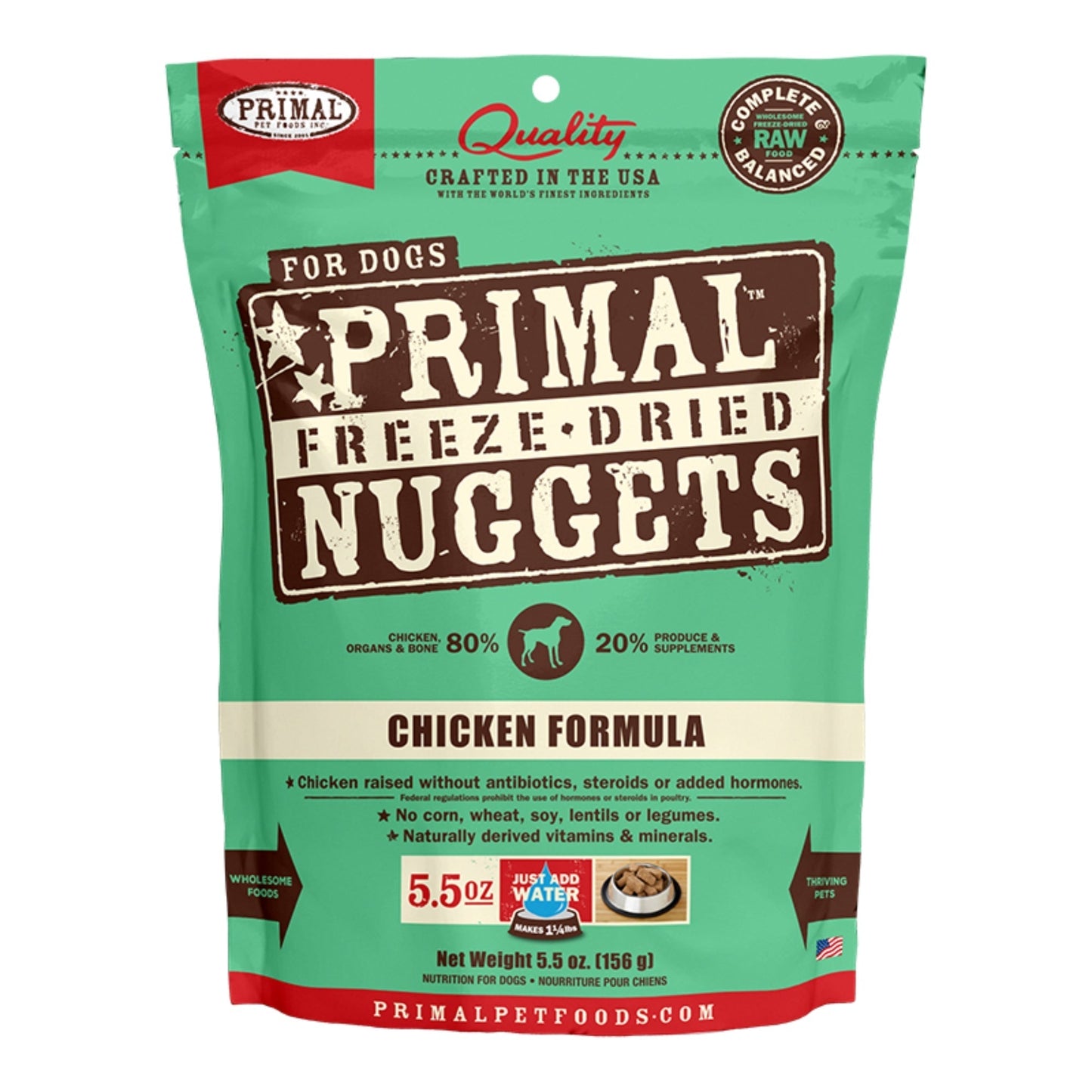Primal Pet Foods Freeze Dried Dog Food 5,5oz,-Chicken