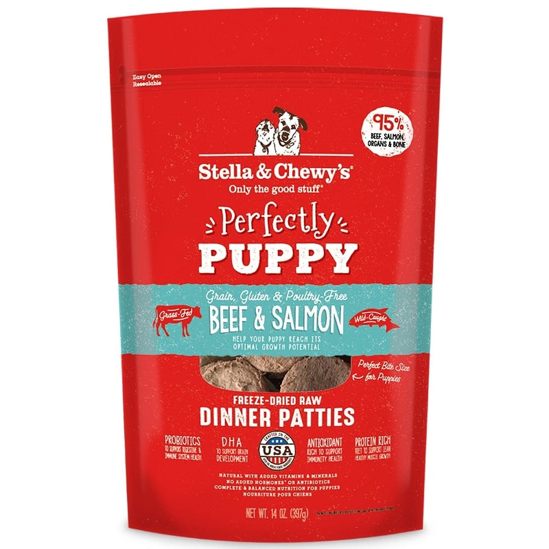 Stella And Chewys Dog Freeze Dried Puppy Beef Salmon 14 oz,