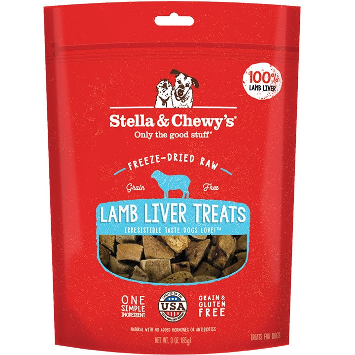 Stella And Chewys Dog Freeze-Dried Treat Lamb Liver 3oz,
