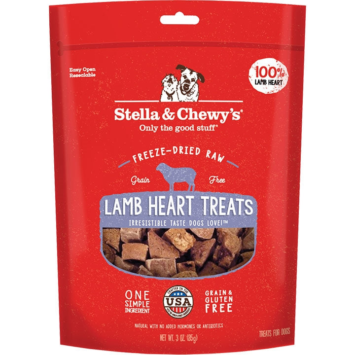 Stella And Chewys Dog Freeze-Dried Treat Lamb Heart 3oz,