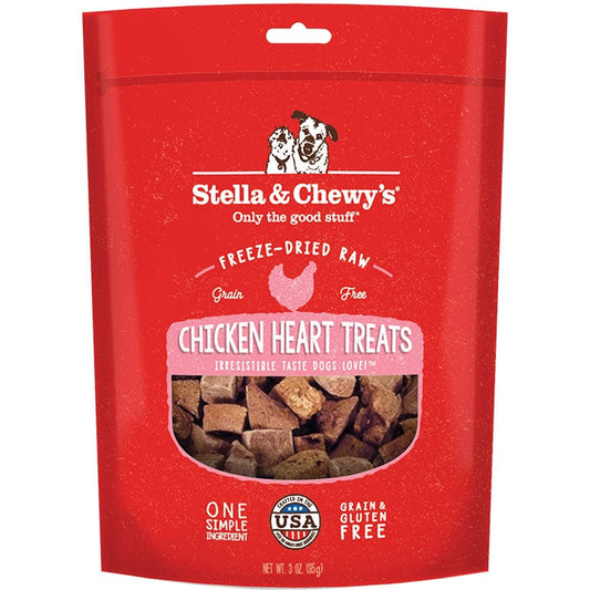 Stella And Chewys Dog Freeze-Dried Treat Chicken Hearts 3oz,