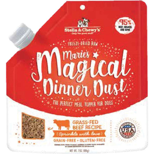 Stella And Chewys Dog Freeze-Dried Maries Magical Dinner Dust Beef 7oz,
