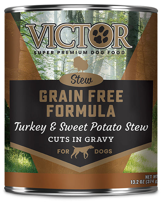Victor Super Premium Dog Food Grain Free Wet Dog Food Turkey & Sweet Potato 12ea/13,2 oz