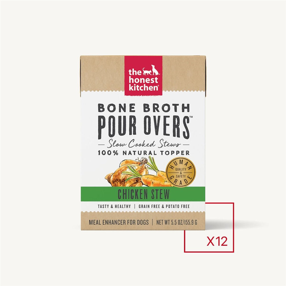 The Honest Kitchen Dog Pour Bone Broth Chicken 5,5 Oz, (Case Of 12)