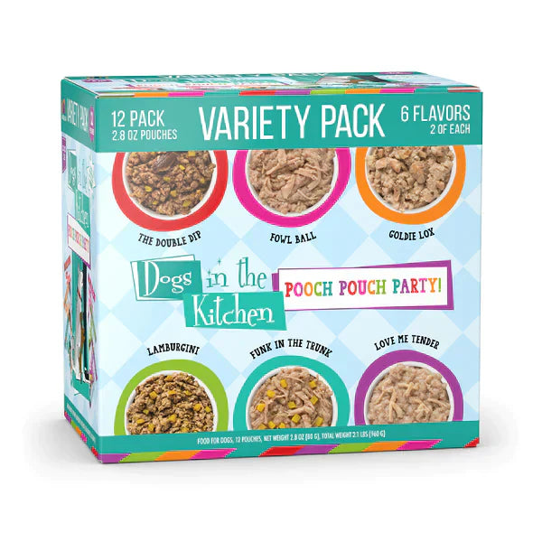 Dogs In The Kitchen Variety Pooch Party 2,8oz, Pouch (Case Of 12)