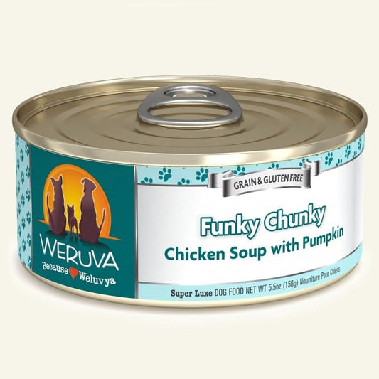 Weruva Dog Funky Chunky Chicken Soup with Pumpkin 5,5oz, Case Of 24