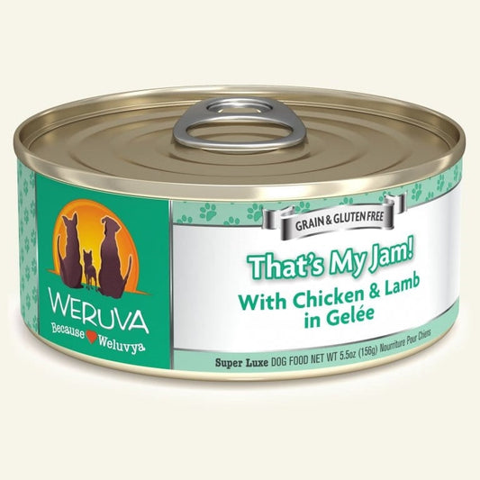 Weruva Dog Thats My Jam! with Chicken and Lamb in Gele 5,5oz, Case Of 24