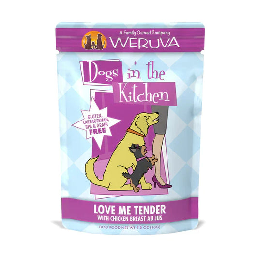 Dogs In The Kitchen Dog Love Me Tender With Chicken Breast Au Jus 2,8oz, Pouch (Case Of 12)