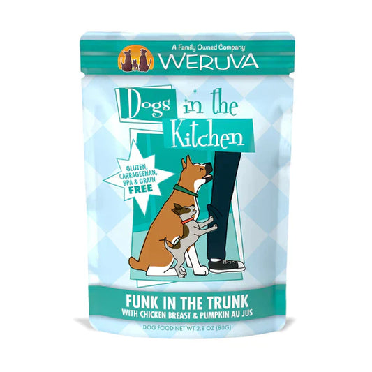 Dogs In The Kitchen Dog Funk In Trunk With Chicken And Pumpkin 2,8oz, Pouch (Case Of 12)