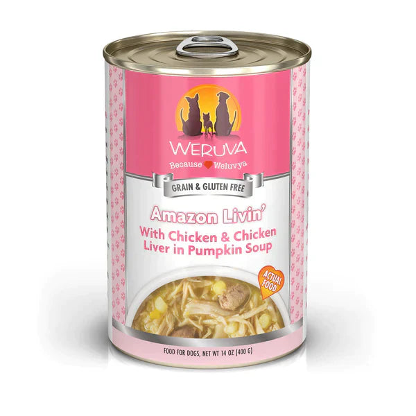 Weruva Dog Amazon Liver With Chicken And Chicken Liver In Pumpkin Soup 14oz, Case Of 12