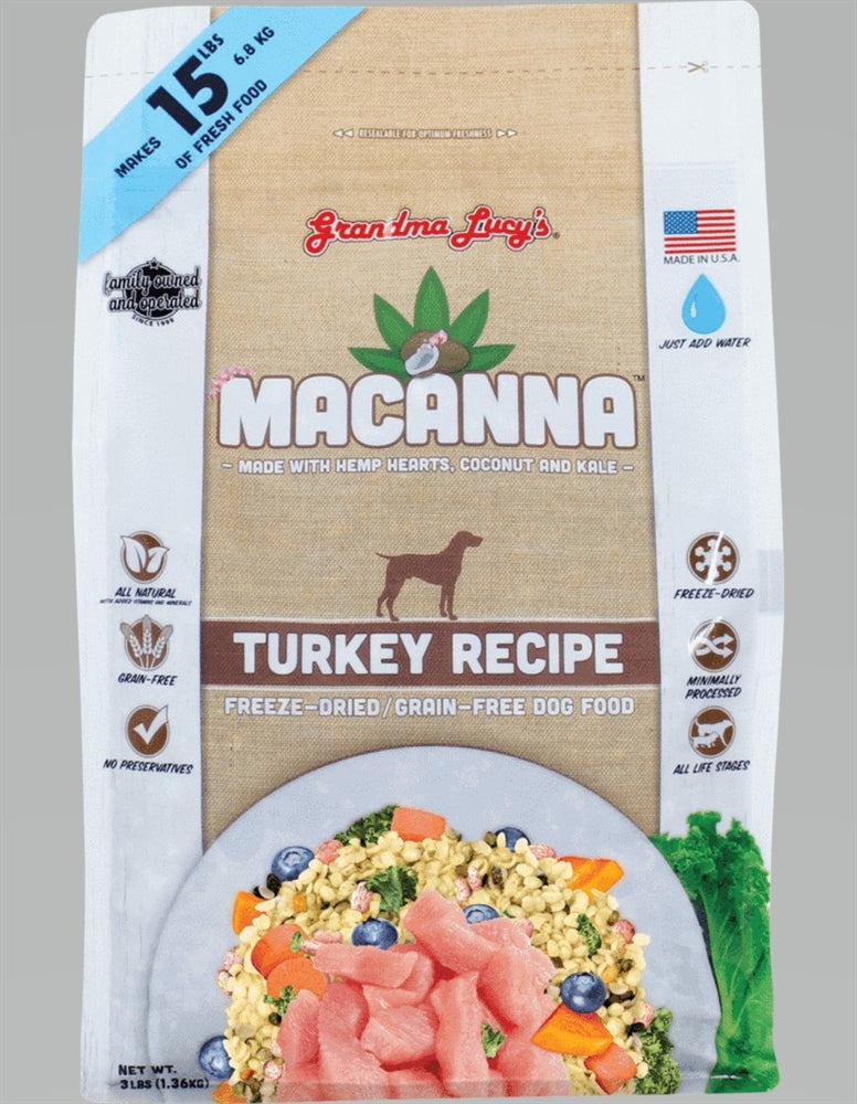 Grandma Lucys Dog Dog Freeze Dried Mac Grain Free Tky 3 Lbs,